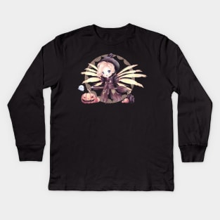 Cute Chibi Mercy Witch Painting Kids Long Sleeve T-Shirt